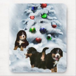 Mousepad Presentes de Natal para Cachorros de Montanha Bern