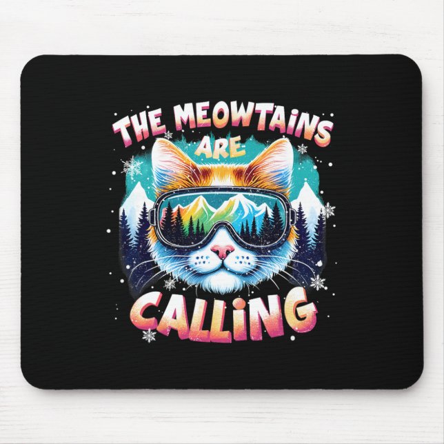 Mousepad Presentes de Natal Para Esquiadores de Neve As Mon (Frente)