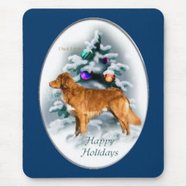Mousepad Presentes de Natal para o Retriever Duck Tolling d