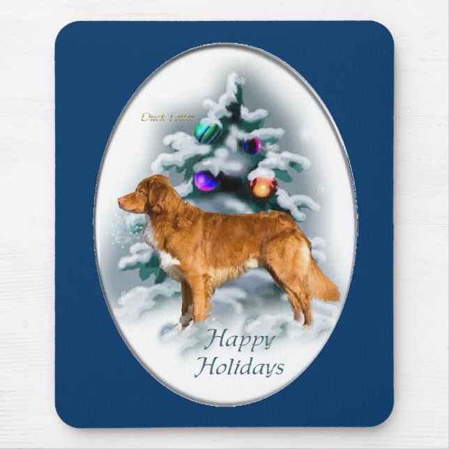 Mousepad Presentes de Natal para o Retriever Duck Tolling d (Frente)