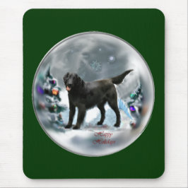 Mousepad Presentes de Natal para Retriever Revestidos Plano