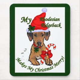 Mousepad Presentes de Natal Ridgeback da Rodésia