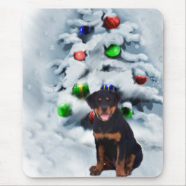 Mousepad Presentes de Natal Rottweiler