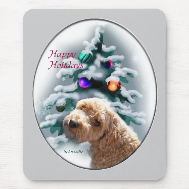 Mousepad Presentes de Natal Schnoodle (Frente)