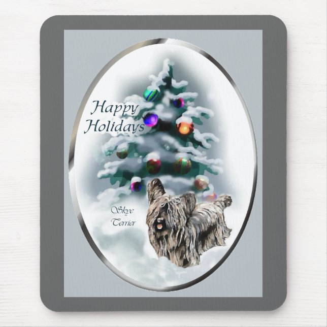 Mousepad Presentes de Natal Skye Terrier (Frente)