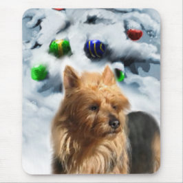 Mousepad Presentes de Natal Terrier australianos