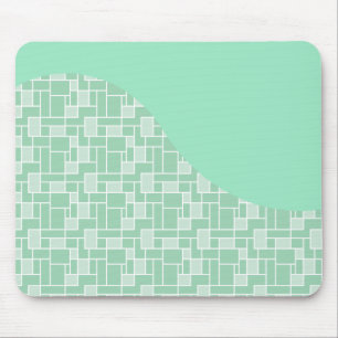 Mousepad Presentes de Padrão de Azulejo de Onda Verde boni