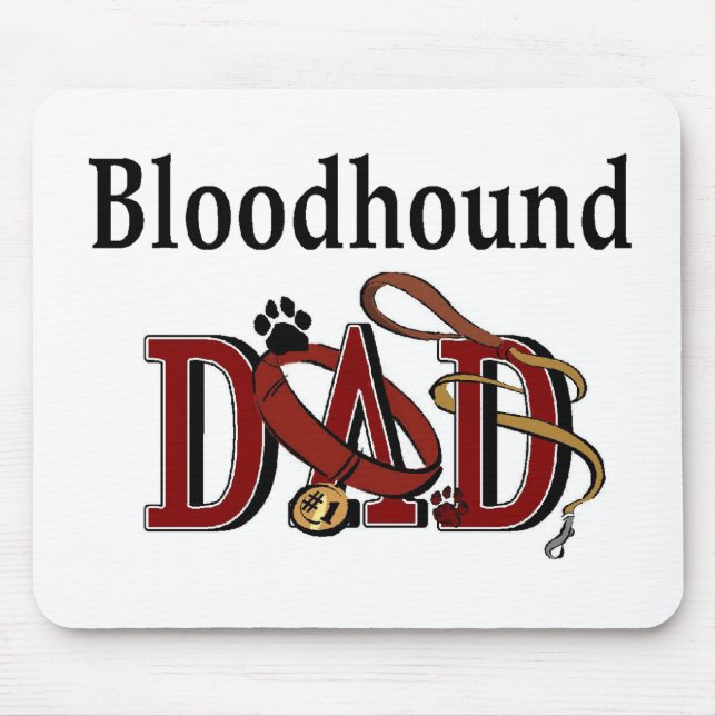Mousepad Presentes de Pai de Bloodhound (Frente)