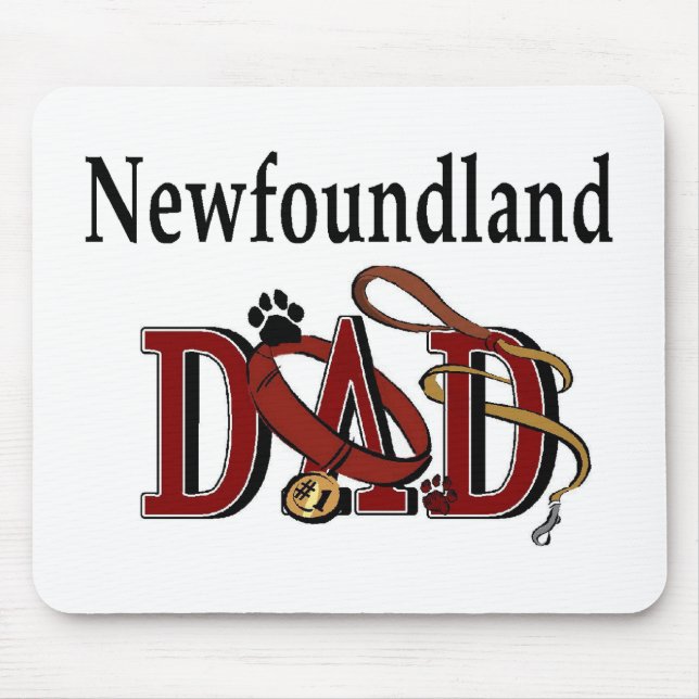 Mousepad Presentes de Pai de Cachorro na Terra Nova (Frente)