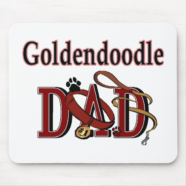 Mousepad Presentes de Pai de Goldendoodle (Frente)