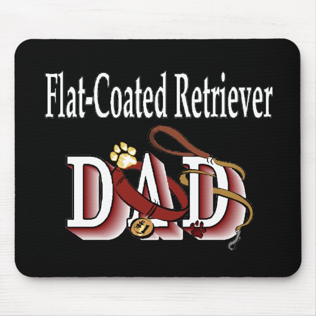 Mousepad Presentes de Pai de Retriever Revestidos Plano (Frente)