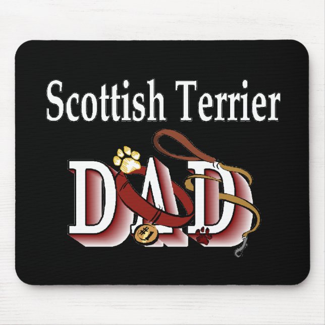 Mousepad Presentes de Pai Terrier escoceses (Frente)
