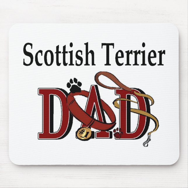 Mousepad Presentes de Pai Terrier escoceses (Frente)