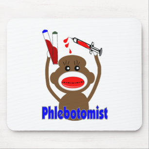 Mousepad Presentes de Phlebotomist do macaco da
