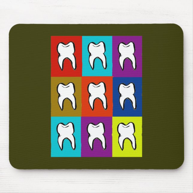 Mousepad Presentes de Popart do dentista (Frente)