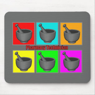 Mousepad Presentes de Popart do técnico da farmácia