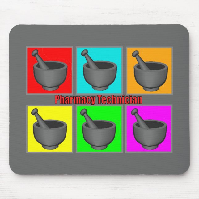 Mousepad Presentes de Popart do técnico da farmácia (Frente)
