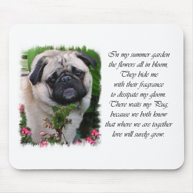 Mousepad Presentes de Pug Lovers (Frente)