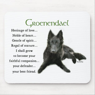 Mousepad Presentes de Sheepdog Belgas do Groenendael