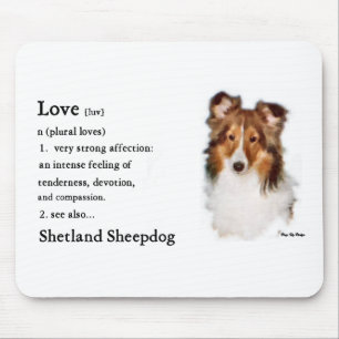 Mousepad Presentes de Sheltie do Sheepdog de Shetland