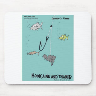 Mousepad Presentes Divertidos Camisetas e Cartões Hook Line