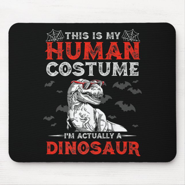 Mousepad Presentes Divertidos de Halloween Dinossauro Fofo  (Frente)