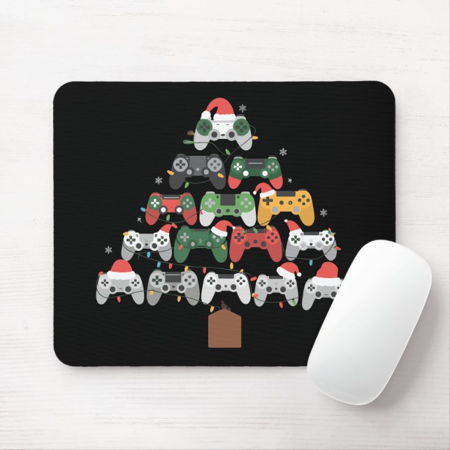 Mousepad Presentes do Gamers de Árvore de Jogos de Natal (Com mouse)