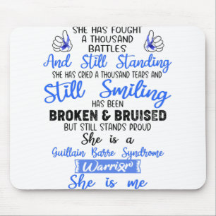 Mousepad Presentes do guerreiro da síndrome de Guillain Bar