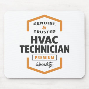 Mousepad Presentes do logotipo do técnico HVAC.