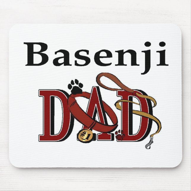 Mousepad Presentes do Pai Basenji (Frente)