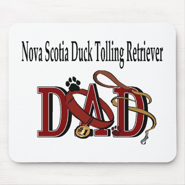 Mousepad Presentes do Pai de Retriever com Tolling Duck da  (Frente)