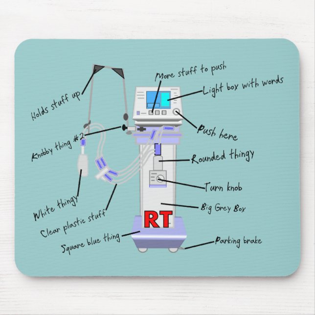 Mousepad Presentes do terapeuta respiratório (Frente)