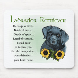 Mousepad Presentes do varejista preto Labrador