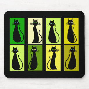 Mousepad Presentes dos amantes do gato preto