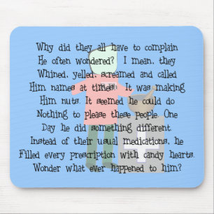 Mousepad Presentes dos "coração Rx da arte de história do