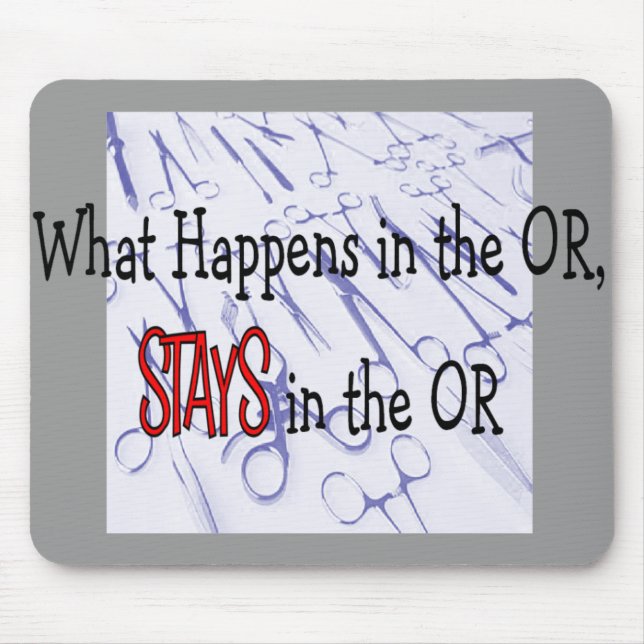 Mousepad Presentes dos profissionais da cirurgia (Frente)