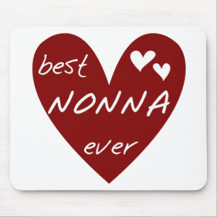 Mousepad Presentes dos t-shirt de Nonna do coração vermelho