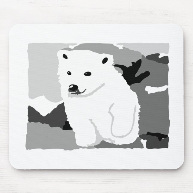 Mousepad Presentes e acessórios de arte de urso polar (Frente)