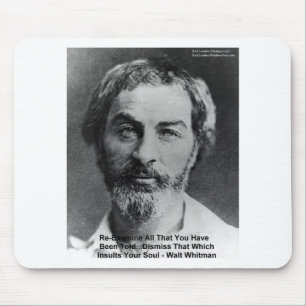 Mousepad Presentes e Cartões com Citação de Walt Whitman "I
