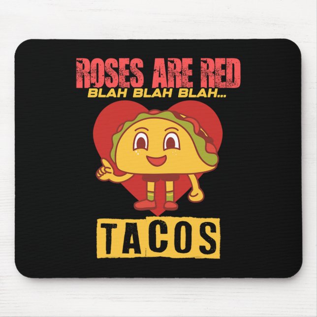 Mousepad Presentes engraçados de tacos para o Dia dos Namor (Frente)