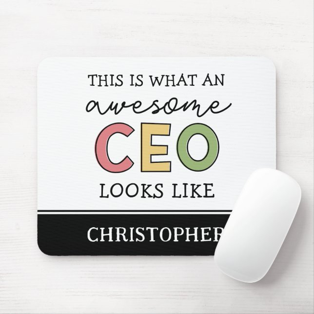 Mousepad Presentes engraçados para CEO | Presentes de Chefe (Com mouse)