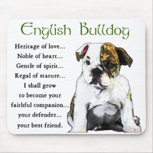 Mousepad Presentes ingleses do buldogue