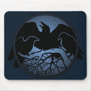 Mousepad Presentes legal do computador da arte do corvo de