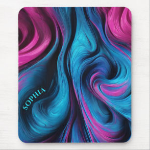 Mousepad Presentes modernos para ela - Azul e Rosa-