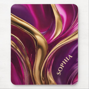 Mousepad Presentes modernos para ela - Fuchsia Purple e Dou