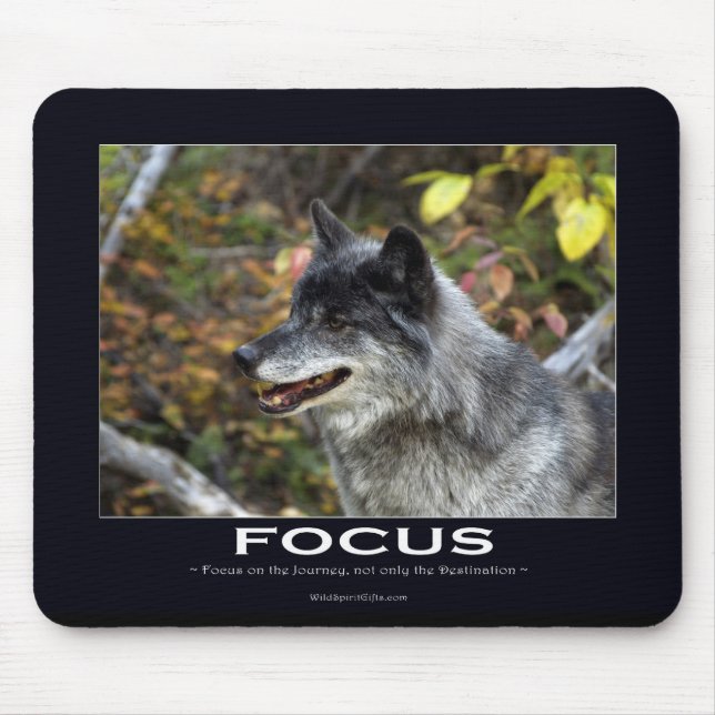 Mousepad Presentes Motivacionais do Wolf cinza (Frente)
