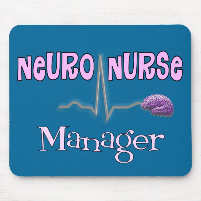 Mousepad Presentes Neuro do gerente da enfermeira (Frente)