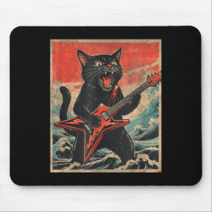 Mousepad Preserve a guitarra vintage gato estilo banda lega