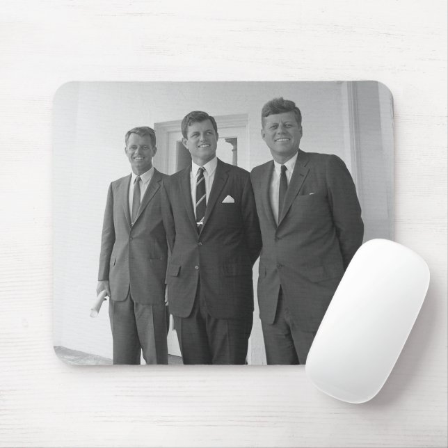 Mousepad Presidente Americano John Kennedy & Irmãos, Camelo (Com mouse)