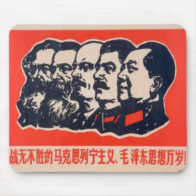 Mousepad Presidente Comunista de Propaganda Mao Stalin (Frente)